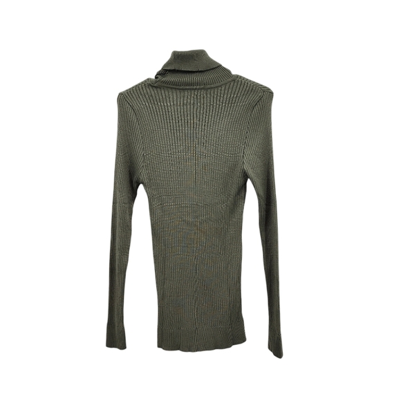 LCR Black Edition Men's Cotton Blend Turtleneck Rib Knit Fitted Sweater - M - Picture 6 of 8